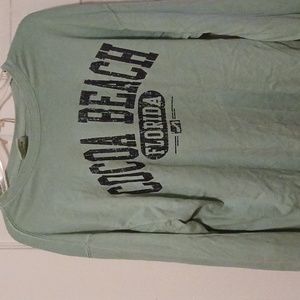 US Apparel XL Cocoa Beach (FL) LS tshirt Teal